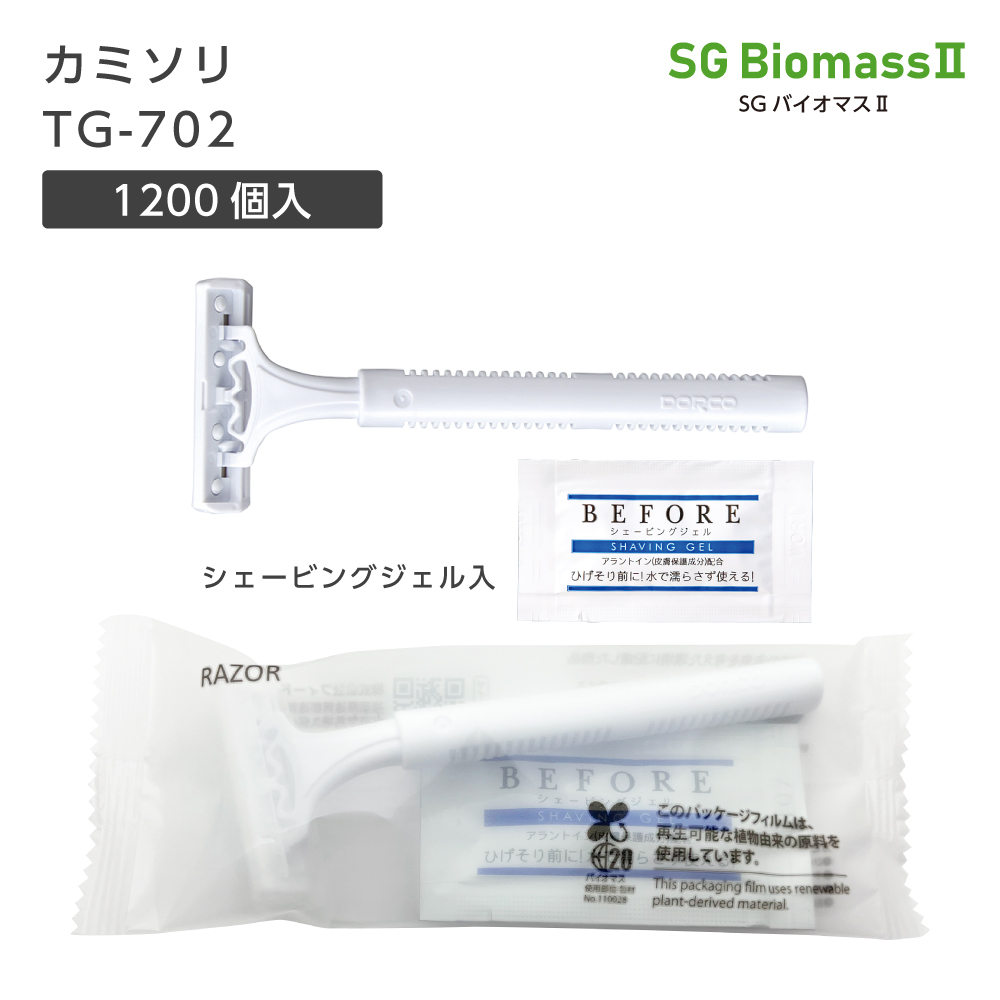 カミソリ TG-702 DORCO シェービングジェル 2枚刃 首振り SGBM2 (1200個)