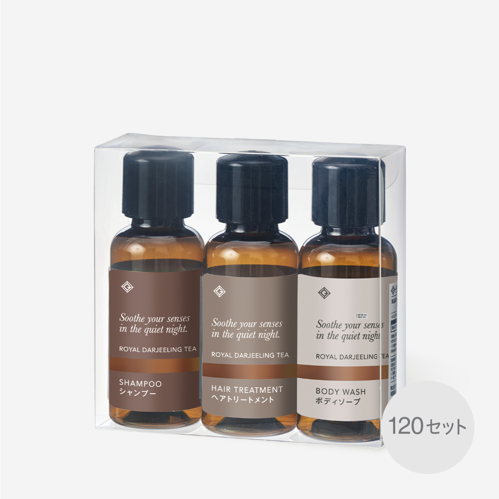 ヘアケア＆ボディソープ ロイヤルダージリンティーの香り 30mL 3本セット GemiD (120セット)