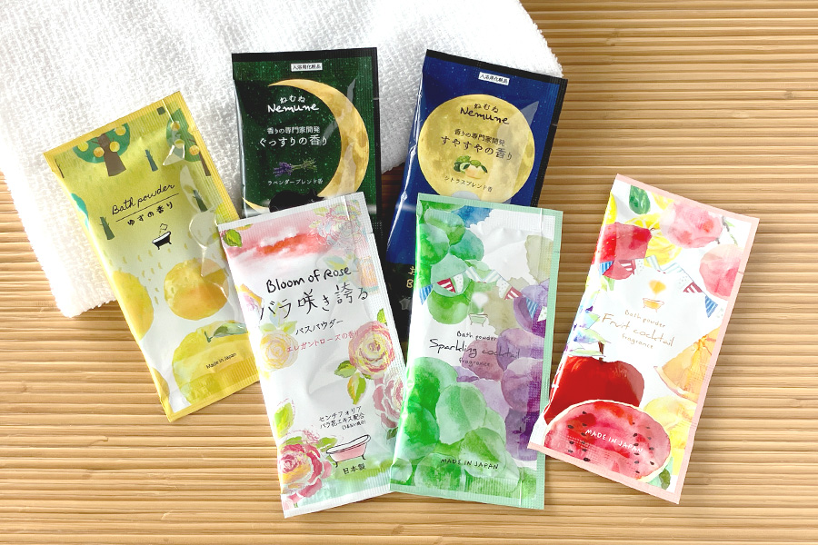 秋のおもてなしに入浴剤を─満足度を高めるひと工夫